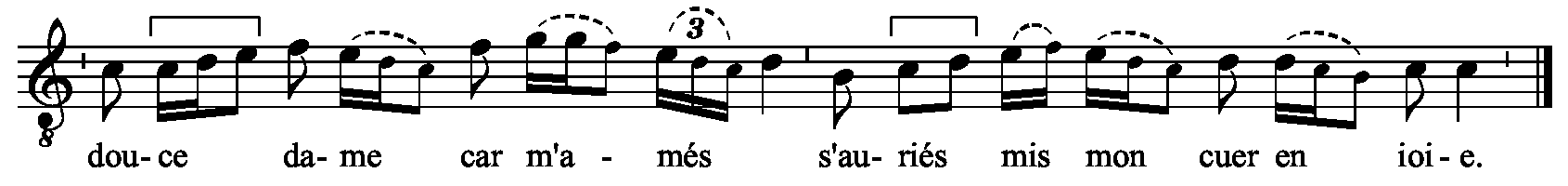 Refrain musical notation